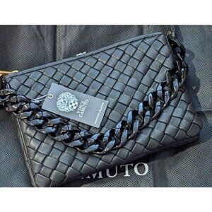 Vince Camuto Leather Crossbody with Chain - Adyna Bone,Bag